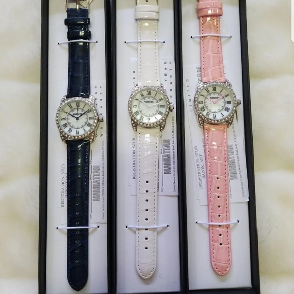 Croton Jewelry Manhattan By Croton Crocoembossed Watch Poshmark